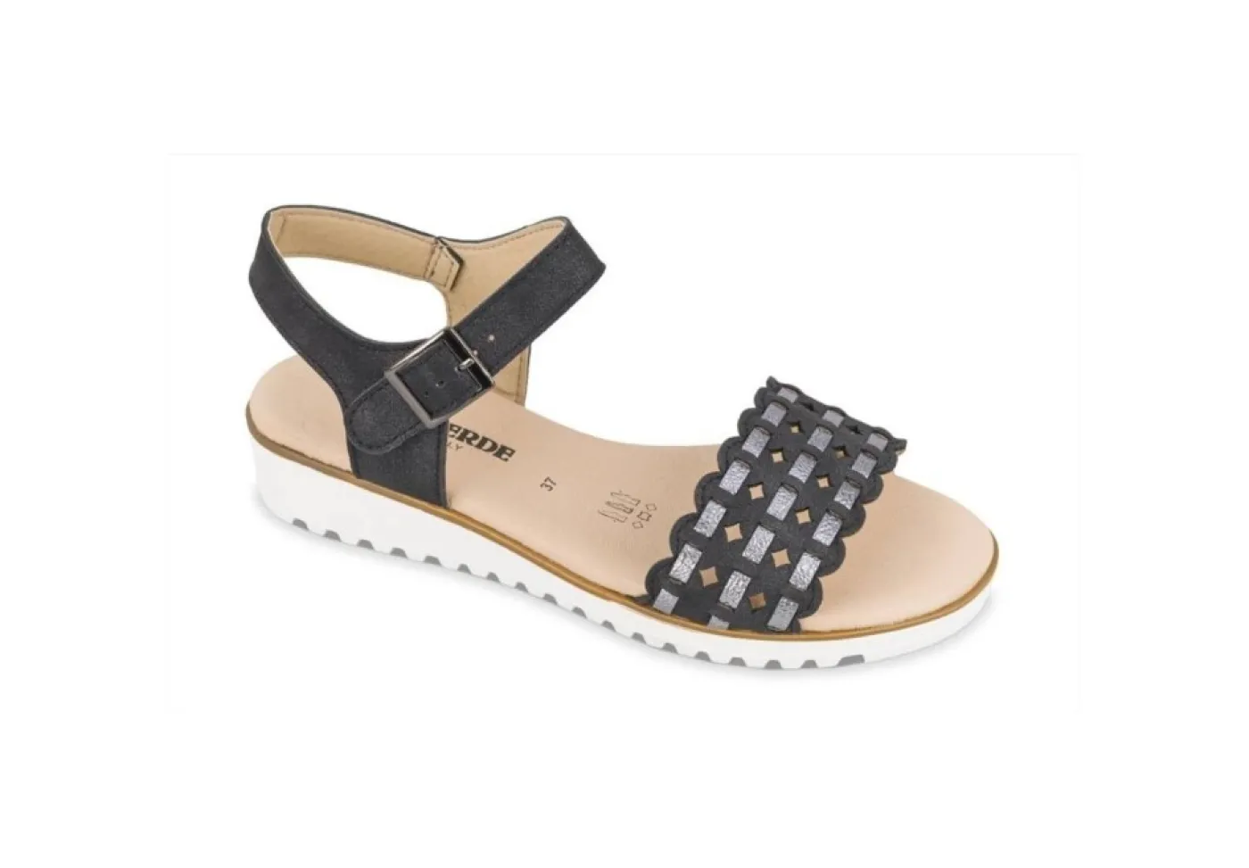 Valleverde Sandali Bassi*Sandalo Da Donna Con Cinturino Alla Caviglia 55502 Nero