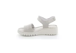 Grunland Sandali Alti*Sandalo In Pelle Da Donna Sa2400-30 Gili Ghiaccio
