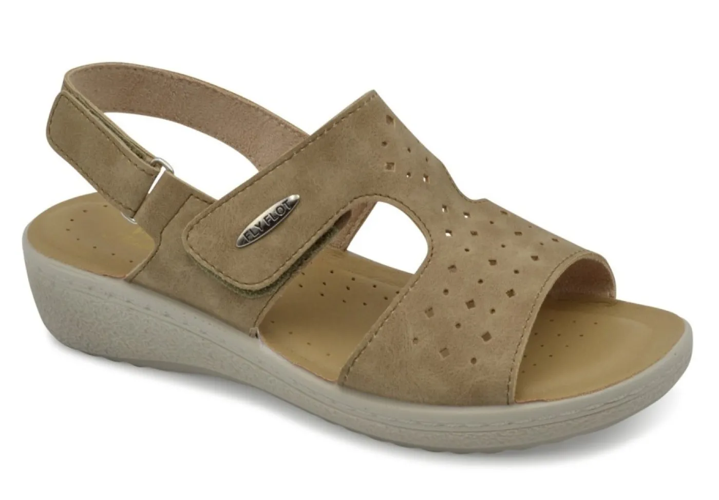 Fly Flot Sandali Bassi*Sandalo In Evopell Traforata Con Strappo 55D69Cb