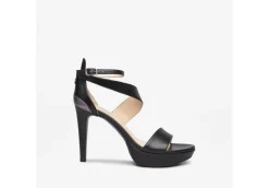 Nero Giardini Sandali Alti*Sandalo In Pelle Elegante Con Tacco E012820De Nero