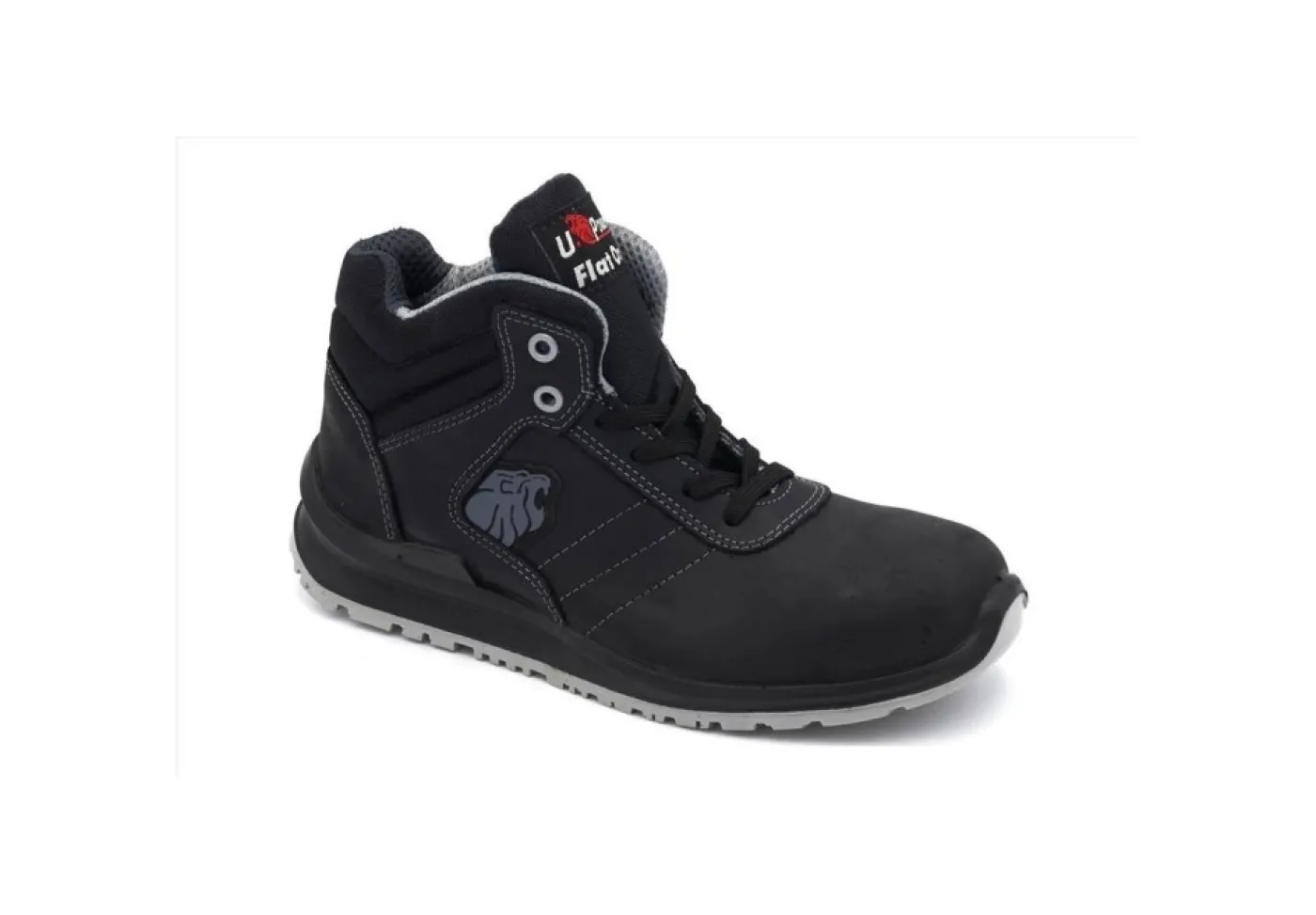U-Power Antinfortunistica*Scarpa Antinfortunistica Alta In Pelle Flat Out Henry 10074 S3 Src Black