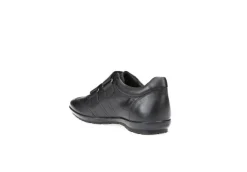 Geox Sneakers Basse*Scarpa Casual Da Uomo In Pelle Con Strap U74A5D Black