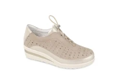 Valleverde Slip-On*Scarpa Da Donna Con Strass 36209 Suede Beige
