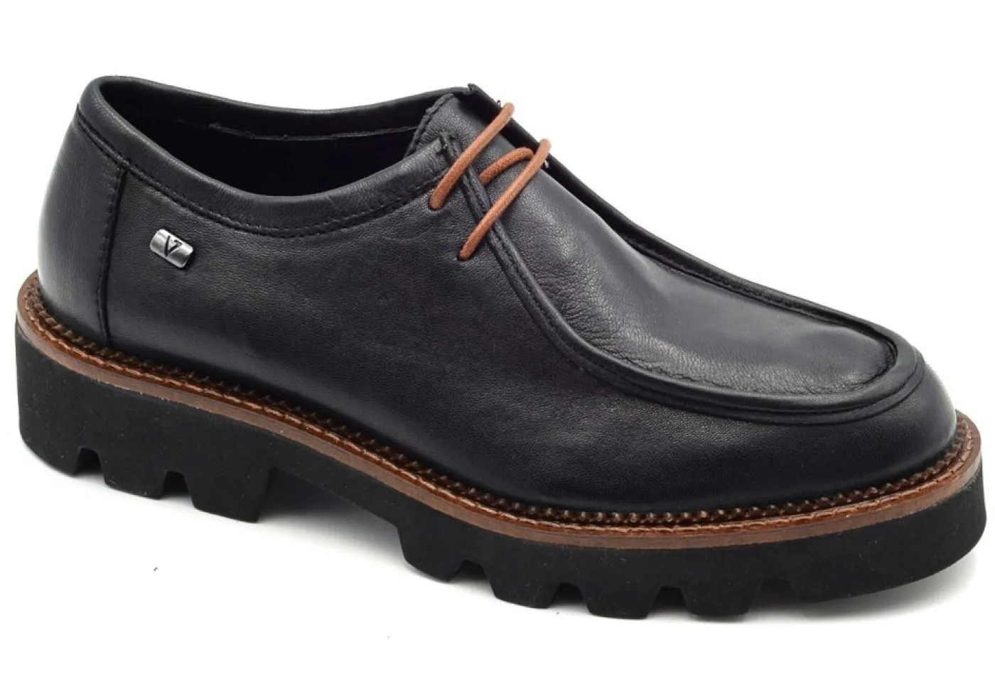 Valleverde Stringate*Scarpa Ingegnere In Pelle 36247 Nappa
