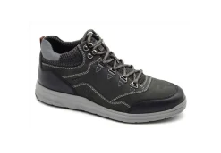 Geox Sneakers Alte*Scarponcino In Pelle Con Lacci U165Uc Anthracite