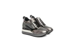 Gold&Gold Sneakers Basse*Sneaker Da Donna Con Zeppa Goldegold Gb575 Peltro