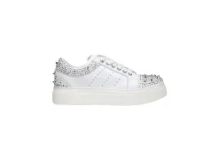 Cult Platform*Sneaker Da Donna In Pelle Platfrom Cle104366 White Silver