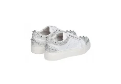 Cult Platform*Sneaker Da Donna In Pelle Platfrom Cle104366 White Silver