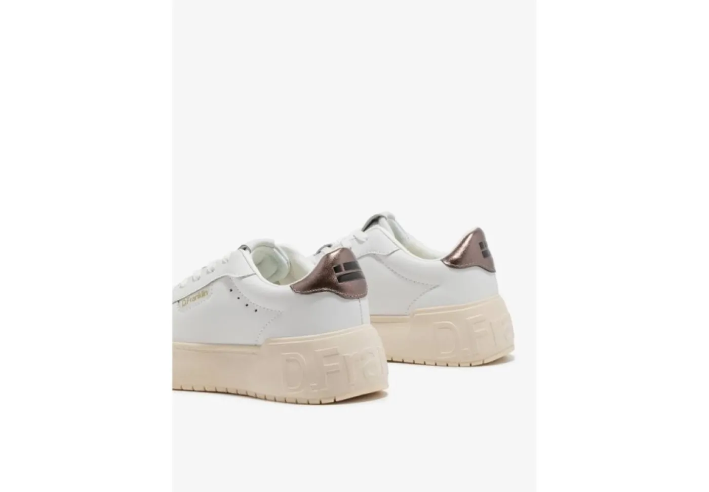 D.Franklin Platform*Sneaker Da Donna Platform 321056 White Pewter