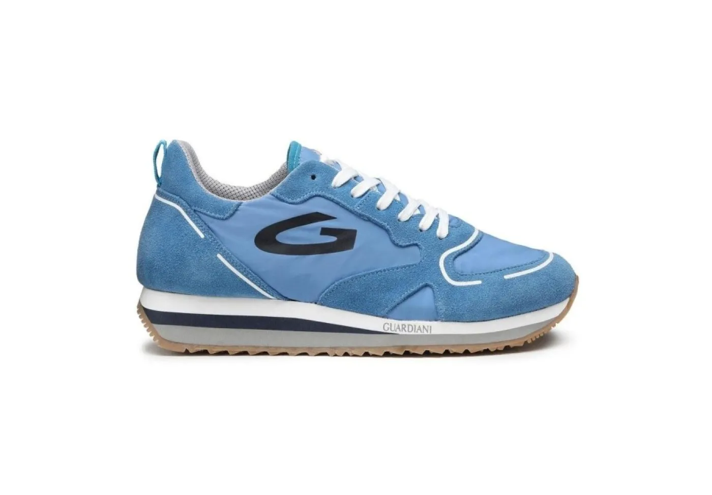 Guardiani Sneakers Basse*Sneaker Sportiva Da Uomo In Pelle E Tessuto Agm008816
