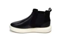 Ambitious Stivaletti*Sneakers Alta Modello Beatles In Pelle Nera Con Elastici
