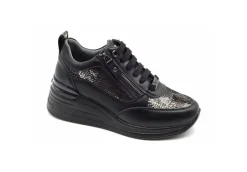 Keys Sneakers Basse*Sneakers Con Zeppa E Zip K-5512 Black