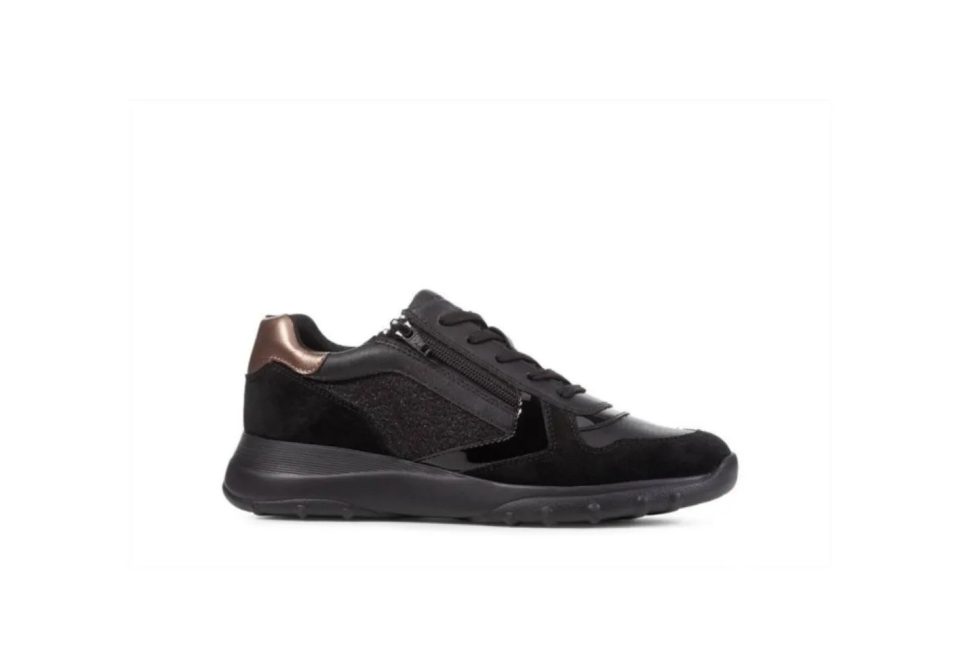Geox Sneakers Basse*Sneakers Da Donna Con Lacci In Pelle D16Lpb Black