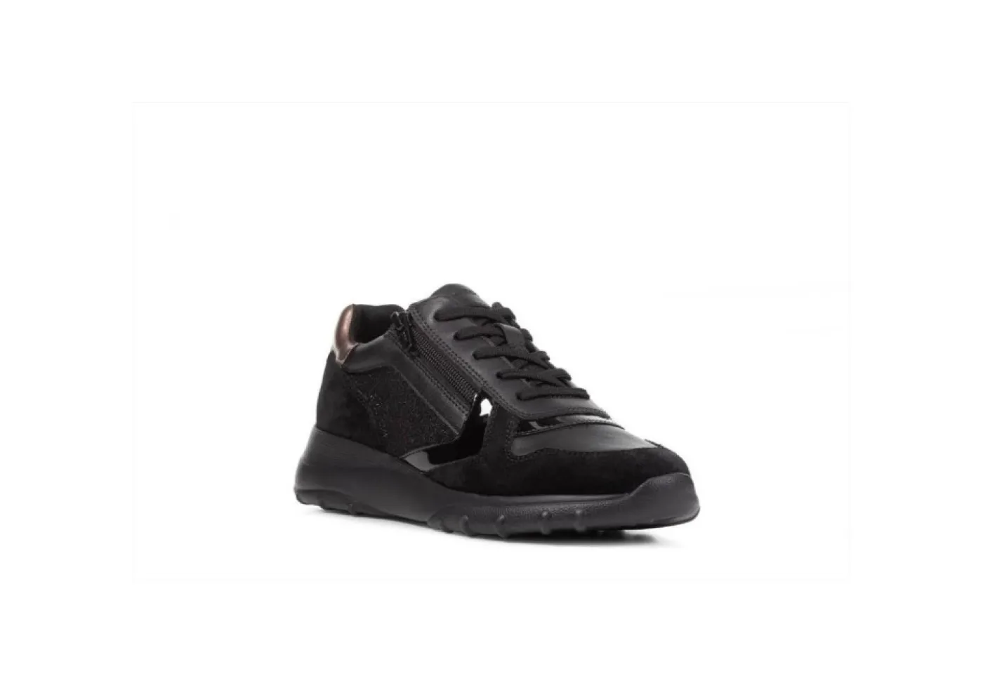 Geox Sneakers Basse*Sneakers Da Donna Con Lacci In Pelle D16Lpb Black