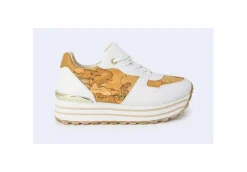 Alviero Martini J Platform*Sneakers Da Donna Con Stampa 1167 White Beige Geo Pl