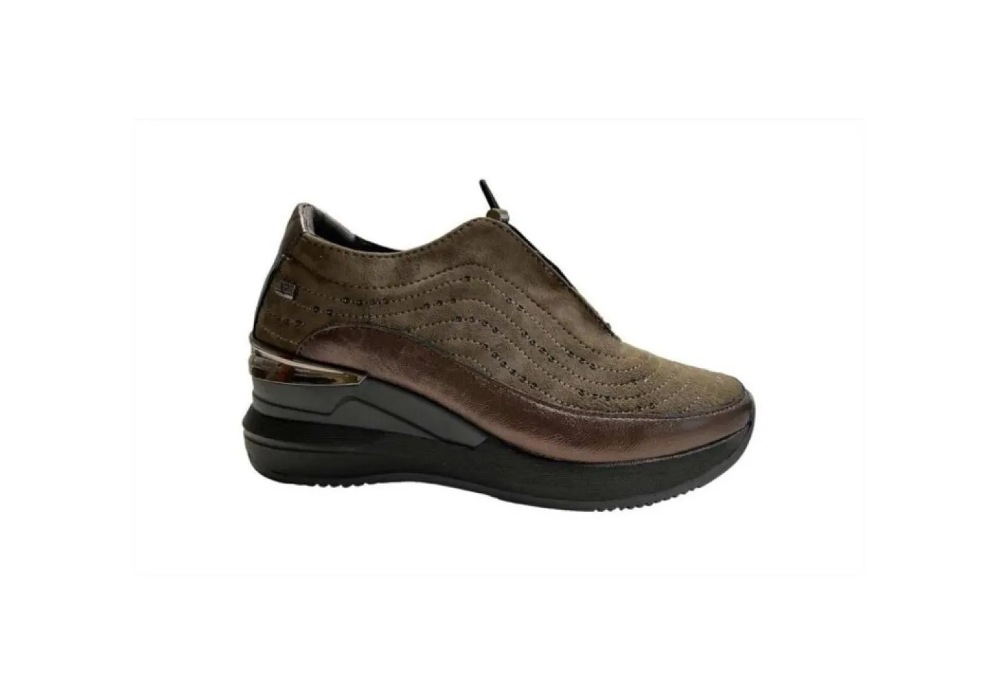 Valleverde Sneakers Basse*Sneakers Da Donna Con Zeppa 36282 Visone Paillettes