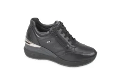 Valleverde Sneakers Basse*Sneakers Da Donna Con Zeppa Casual 36280 Vitello Nero