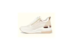 Keys Sneakers Basse*Sneakers Da Donna Con Zeppa K-6022 Beige Metal Gold