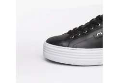 Nero Giardini Platform*Sneakers Da Donna In Pelle Platform Nero Argento
