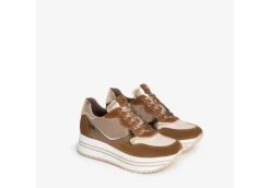 Nero Giardini Platform*Sneakers Da Donna In Pelle Camoscio I205284D Malto
