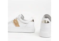 Nero Giardini Platform*Sneakers Da Donna In Pelle Bianca Platform Bianco
