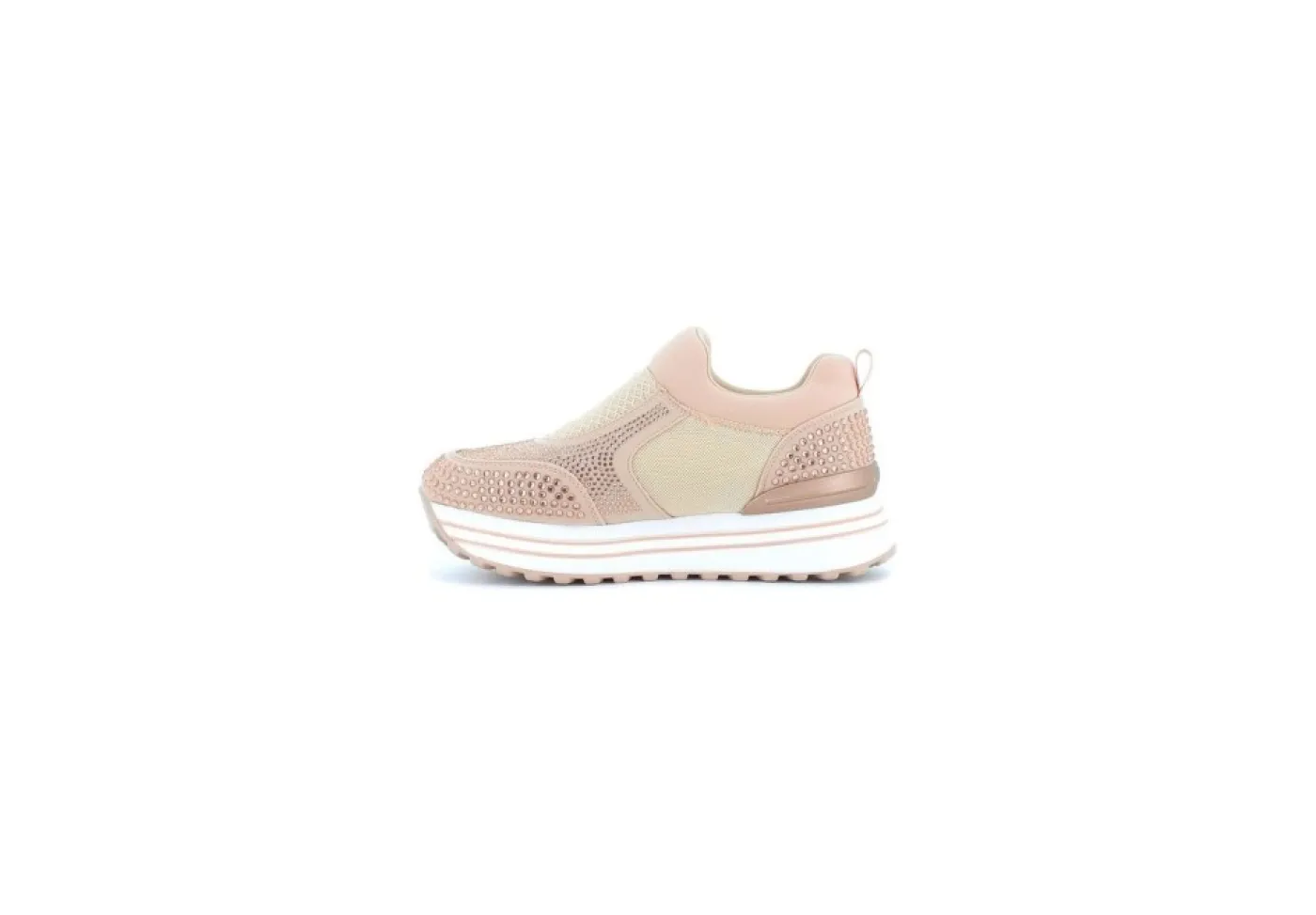 Gold&Gold Slip-On*Sneakers Da Donna Modello Slip-On In Tessuto Con Strass Goldegold Gb33