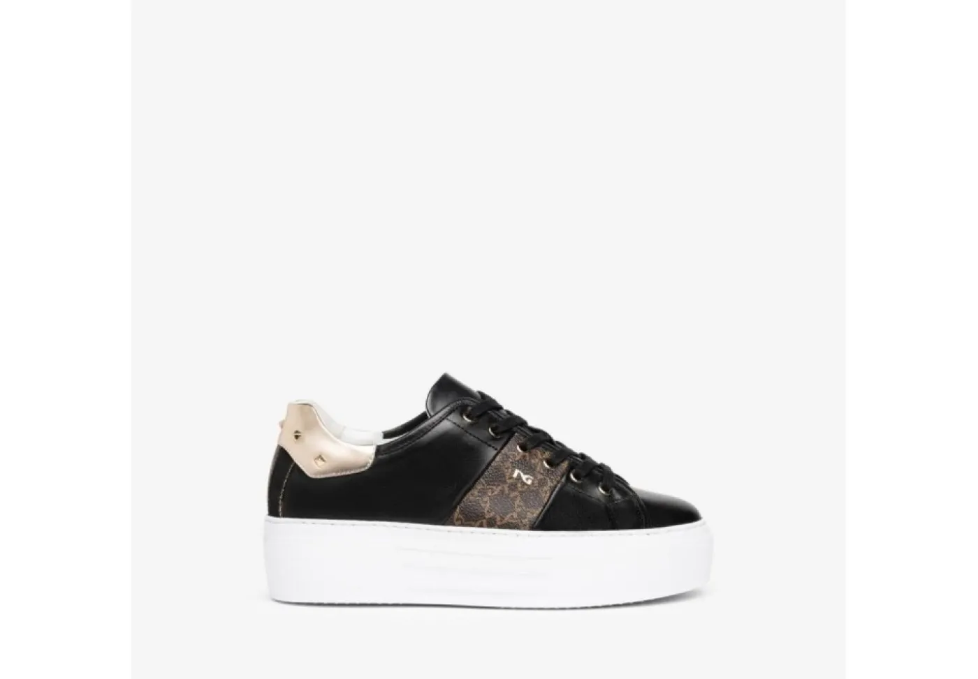 Nero Giardini Platform*Sneakers Da Donna Platform In Pelle I205312D Made In Ita