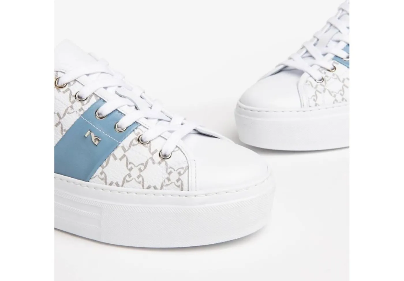 Nero Giardini Platform*Sneakers Da Donna Platform In Pelle E306530D Bianco