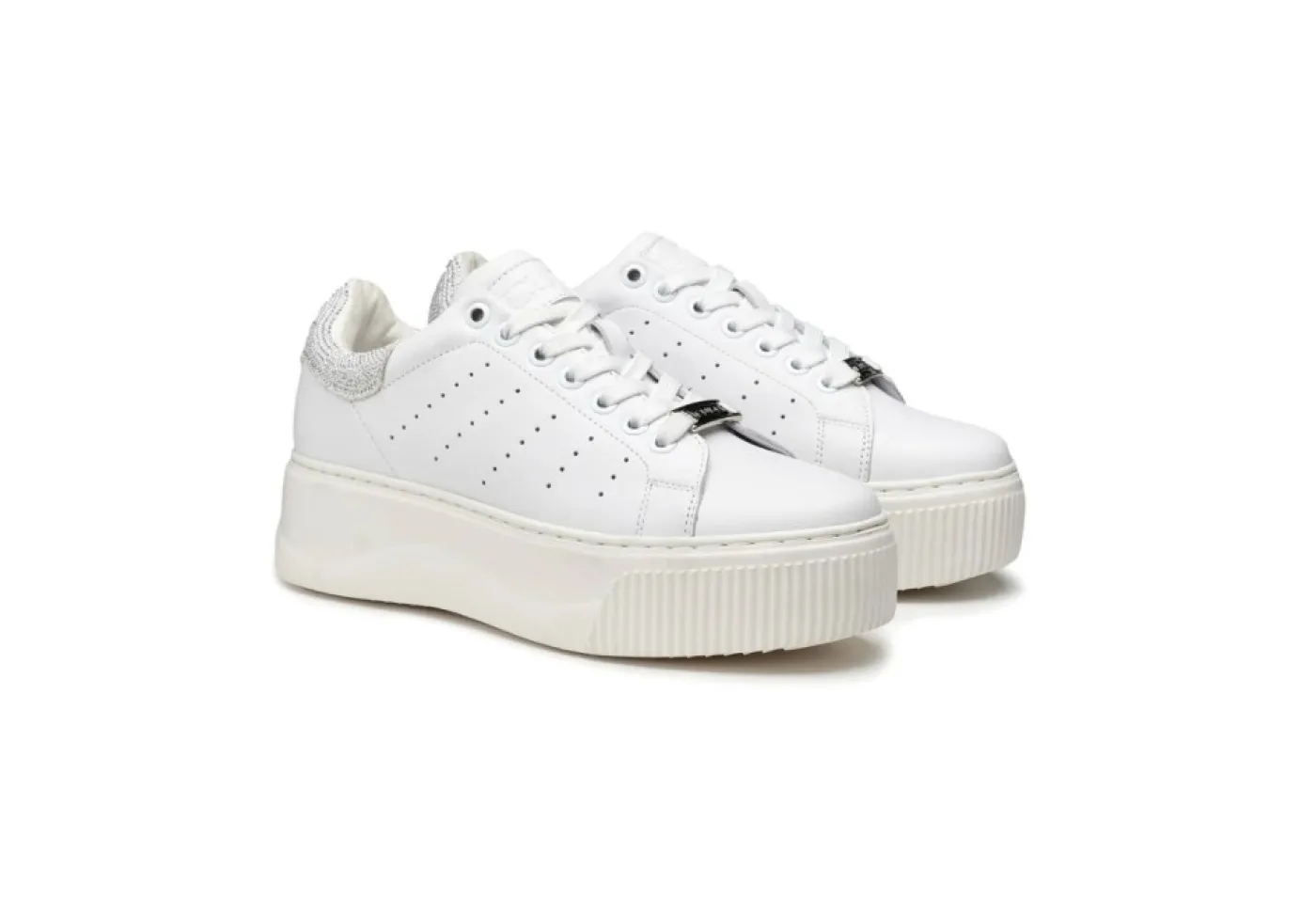 Cult Platform*Sneakers Da Donna Platform In Pelle Clw316220 White
