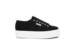 Superga Platform*Sneakers Da Donna Platform In Tela 2790 Shiny 3D Lettering Con