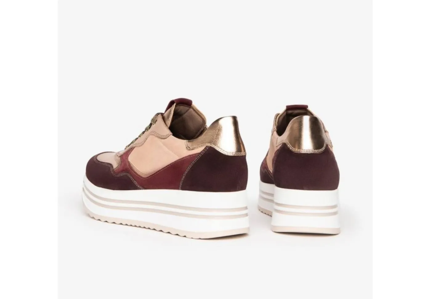 Nero Giardini Platform*Sneakers Da Donna Platform In Pelle E Camoscio I205286D