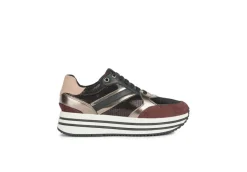 Geox Platform*Sneakers Da Donna Platform In Tessuto D16Qhb Off White