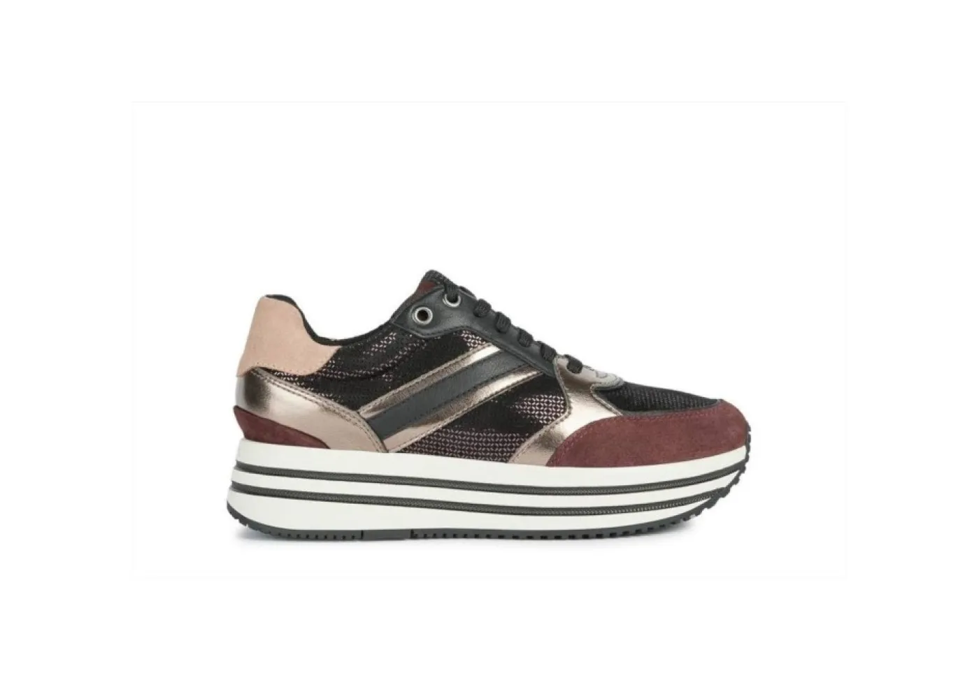 Geox Platform*Sneakers Da Donna Platform In Tessuto D16Qhb Off White