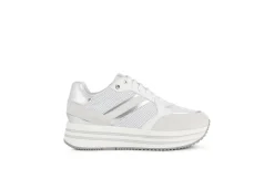 Geox Platform*Sneakers Da Donna Platform In Tessuto D16Qhb Off White