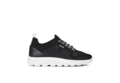 Geox Sneakers Basse*Sneakers Da Donna Traspiranti In Tessuto Spherica Nero Bianco