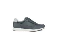 Geox Sneakers Basse*Sneakers Da Uomo In Pelle Con Zip Avery U35H5A Grey