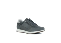 Geox Sneakers Basse*Sneakers Da Uomo In Pelle Con Zip Avery U35H5A Grey