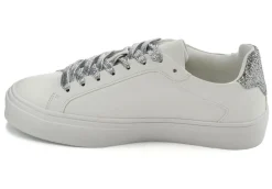 Gold&Gold Sneakers Basse*Sneakers In Similpelle Con Dettagli Glitterati Gold&Gold Gb105 Bianca