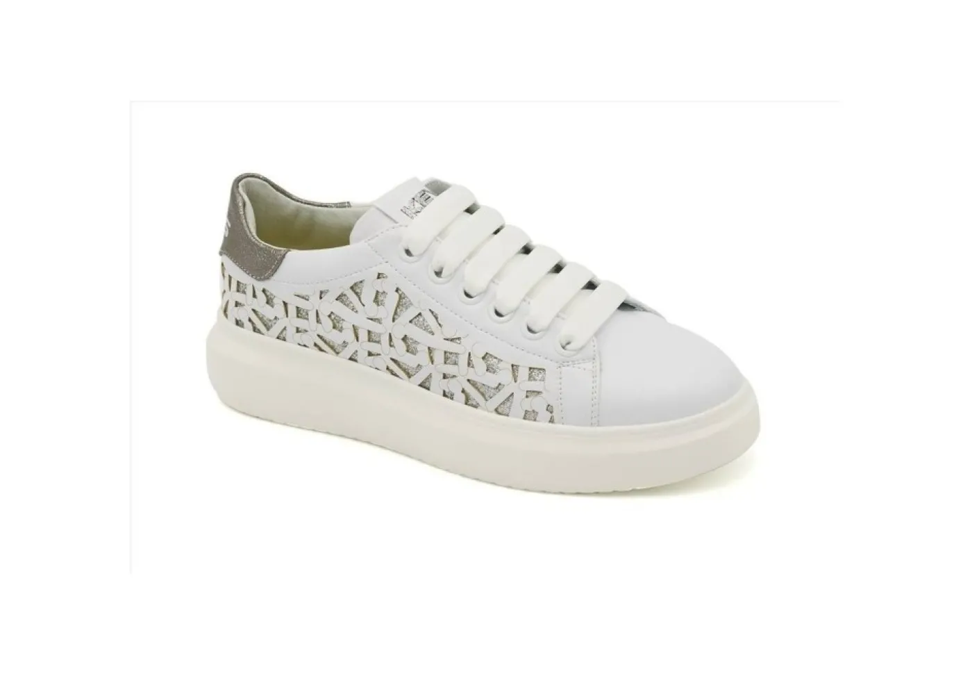 Keys Platform*Sneakers In Similpelle Con Glitter K-4001