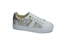Alviero Martini J Platform*Sneakers In Similpelle E Tessuto 10882 Bianco