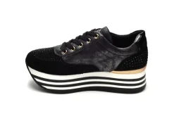 Queen Helena Platform*Sneakers Platform Con Strass E Zip X25-35