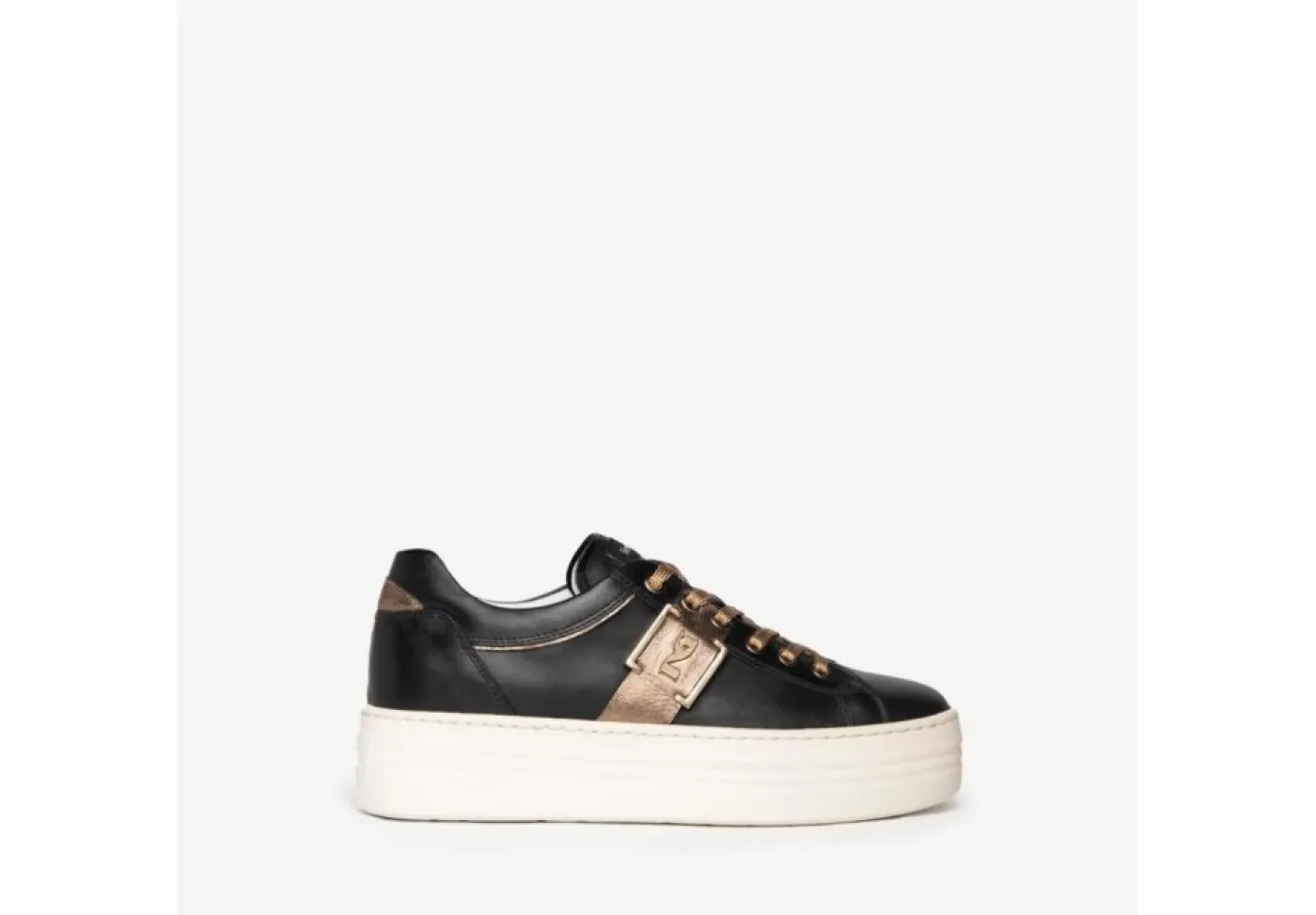 Nero Giardini Platform*Sneakers Platform In Pelle Da Donna Con Logo I205300D