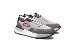 Guardiani Sneakers Basse*Sneakers Sportiva Da Uoomo In Pelle E Tessuto Agm009100 Grey
