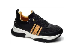 Alviero Martini J Sportive*Sneakers Sportiva In Similpelle E Tessuto Lurex Alviero Martini 1000 Black Geo Beige