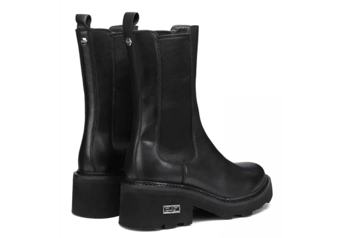 Cult Stivali Alti*Stivale Modello Chelsea Con Tacco Da Donna In Pelle Grace Clw3545