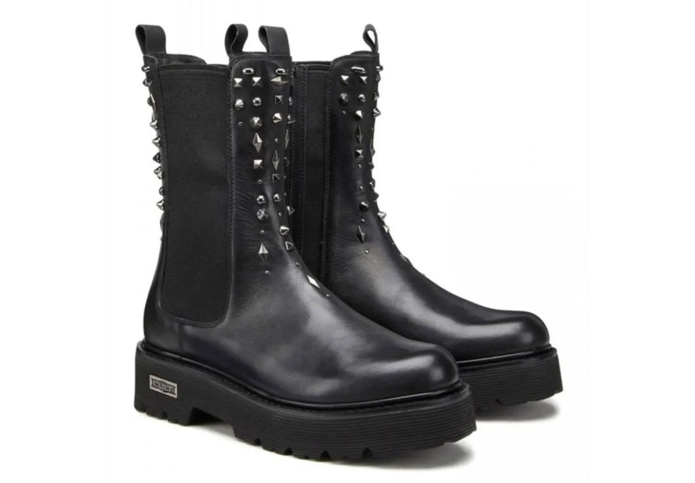 Cult Tronchetti*Stivale Modello Chelsea Da Donna In Pelle Slash Clw349700 Black