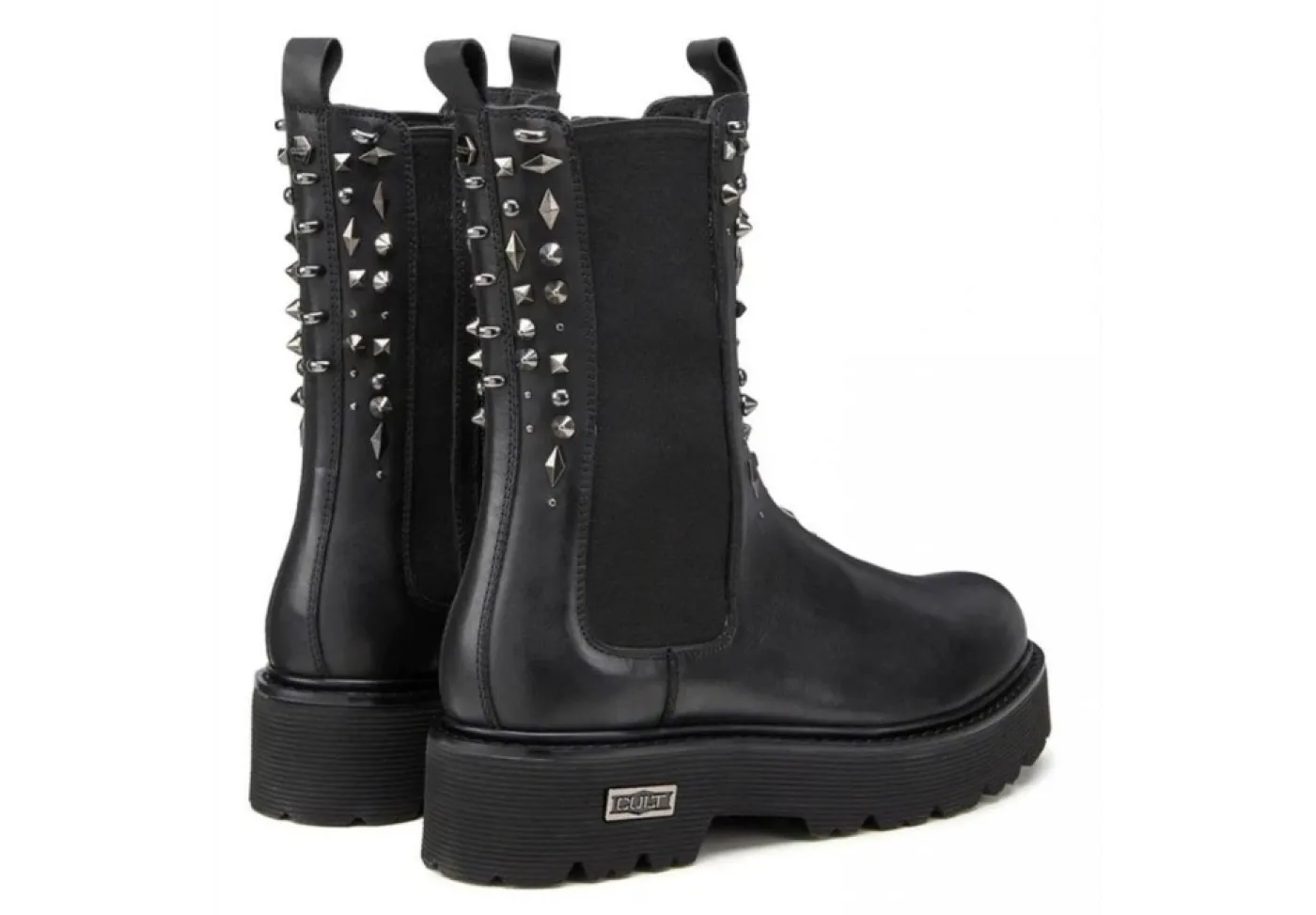 Cult Tronchetti*Stivale Modello Chelsea Da Donna In Pelle Slash Clw349700 Black