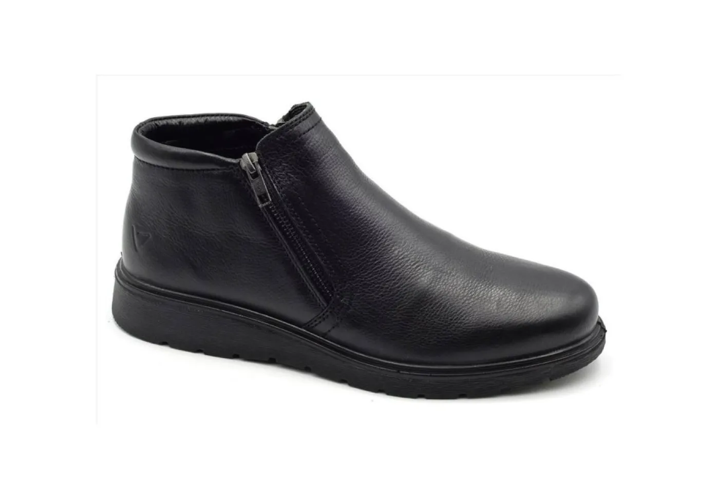 Valleverde Stivaletti*Stivaletti In Pelle Con Doppia Zip Memory Shock 36837 Vitello Nero