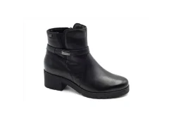 Valleverde Tronchetti*Tronchetto Casual In Pelle Con Zip 16122 Vitello Nero