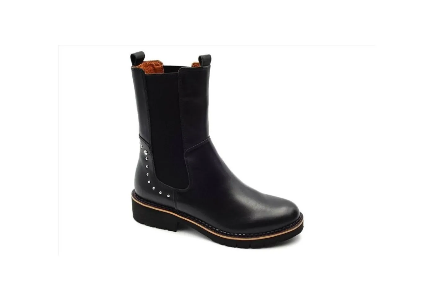 Pikolinos Tronchetti*Tronchetto Con Elastici E Borchiette W0V-8520 Black